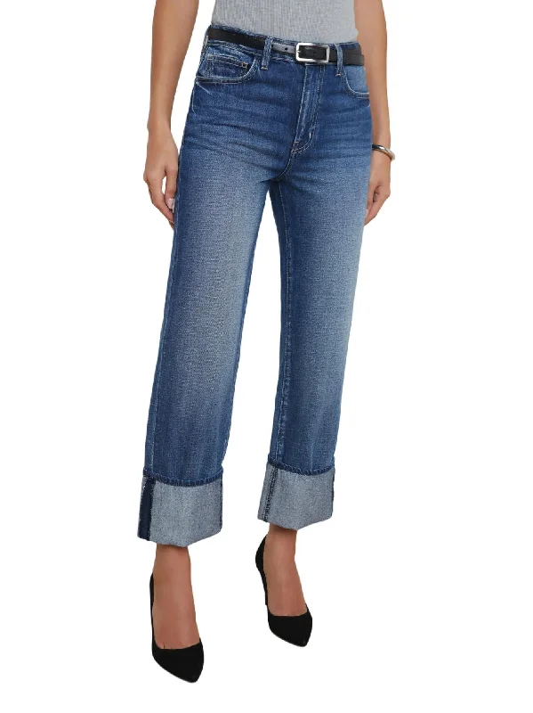 Casual Chic Clothing Leighton Cuffed Stovepipe Jean In Arco