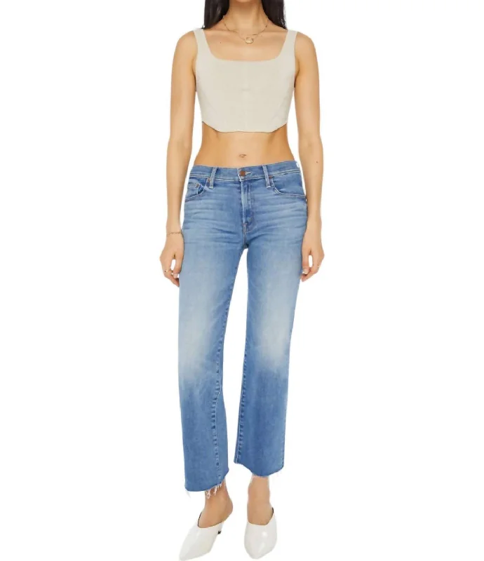 Ethnic Cultural Event Wear Mid Rise Rambler Zip Ankle Fray Jeans In Enjoy The Ride