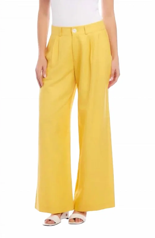 Summer Fashion Selby Midrise Trouser In Yellow