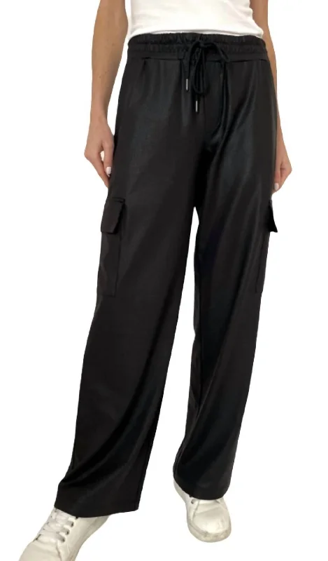 Fashion Forward, Function First Women's Coated Headliner Cargo Pant In Black