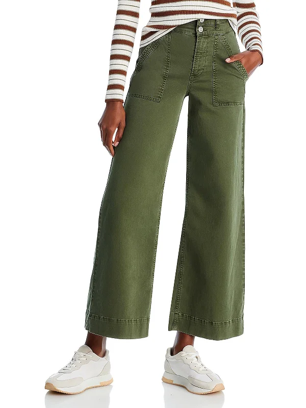 Chic Styles Womens Double Waistband High Rise Palazzo Pants