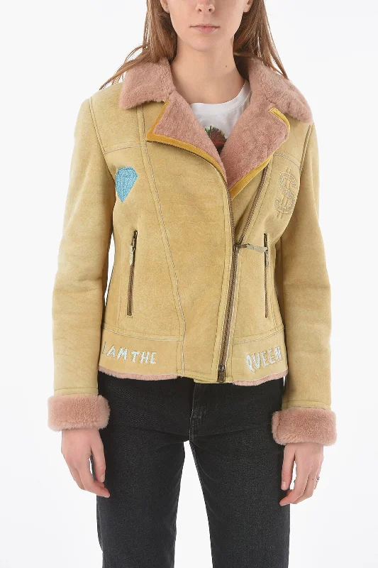 Update With Cottagecore Styles History Repeats Embroidered Shearling Jacket