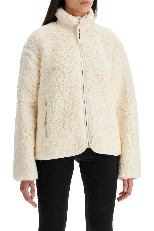 Soft Textures Jil Sander Jacket In Teddy Knit