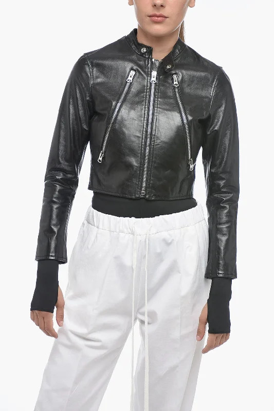 Limited - Time Bundle Maison Margiela MM6 Brushed Leather Cropped Fit Jacket