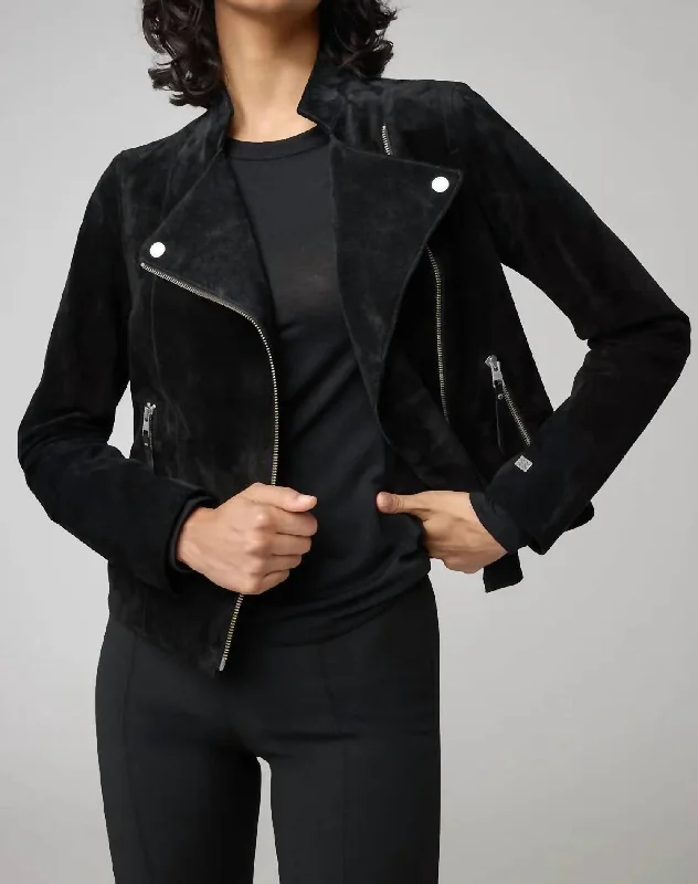 Big Savings On Minimalist Office Styles Saskia Suede Jacket In Black