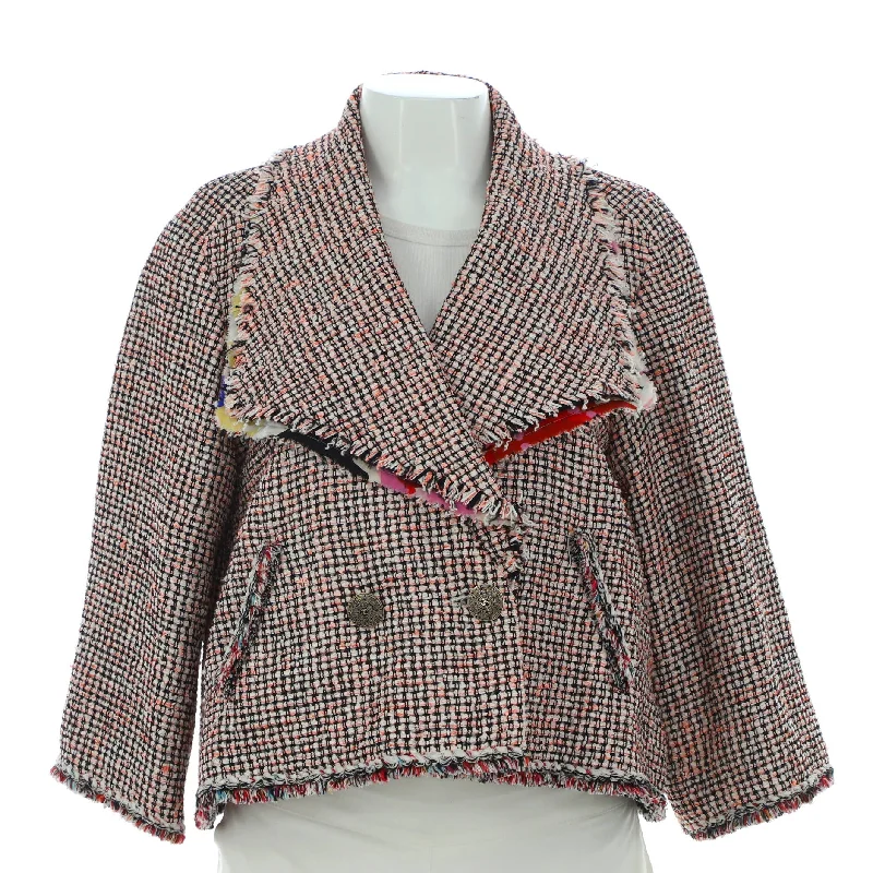 Huge Discounts This Week Women's A-Line Cropped Sleeve Jacket Tweed